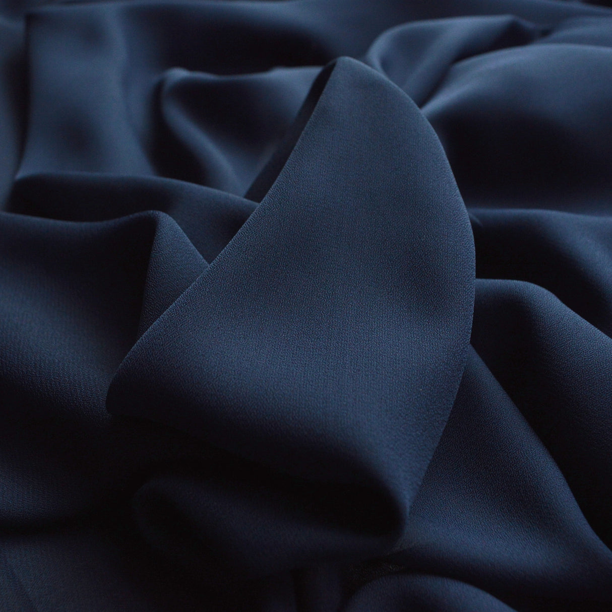 Georgette French Navy Dull French Navy Polyester Georgette Dress Fabric Cu