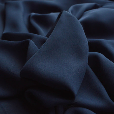 Georgette French Navy Dull French Navy Polyester Georgette Dress Fabric Cu