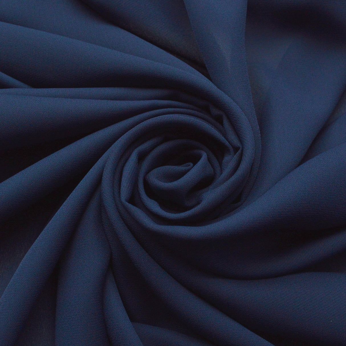 Georgette French Navy Dull French Navy Polyester Georgette Dress Fabric Cud 1
