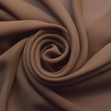 Georgette Latte Pale Brown Polyester Georgette Dress Craft Fabric Cud
