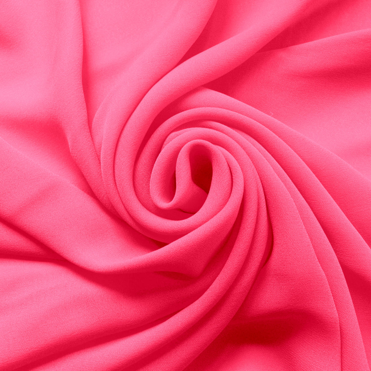 Georgette Neon Pink Polyester Dress Fabric Cud