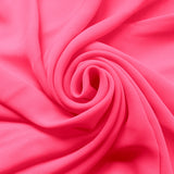 Georgette Neon Pink Polyester Dress Fabric Cud
