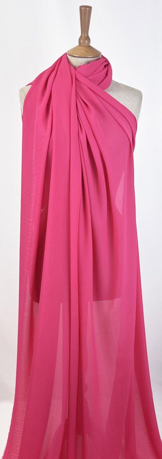Georgette Dress Fabric Cerise Dress