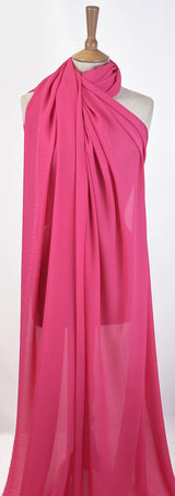 Georgette Dress Fabric Cerise Dress