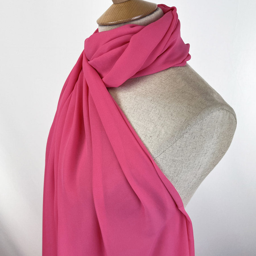 Georgette Dress Fabric Cerise Side