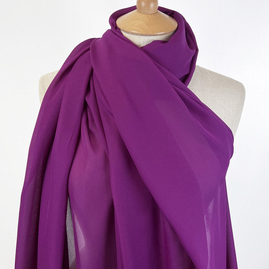 Georgette Dress Fabric Magenta Chest