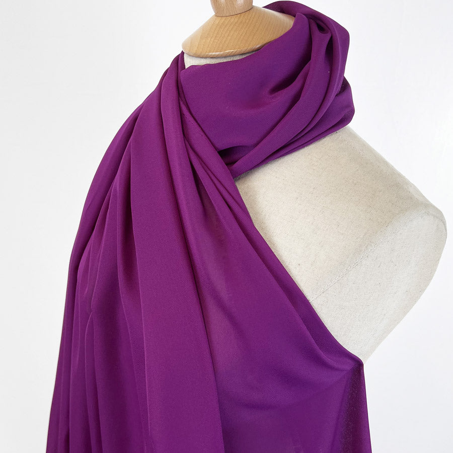 Georgette Dress Fabric Magenta Side