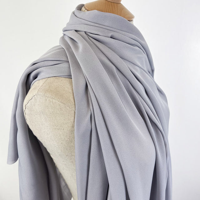 Georgette Dress Fabric Pale Grey Side2