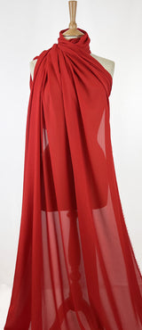 Georgette Dress Fabric Scarlett Red Mannequin