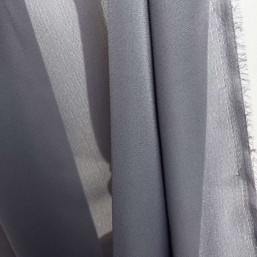 Georgette Dress Fabric Storm Grey Hang