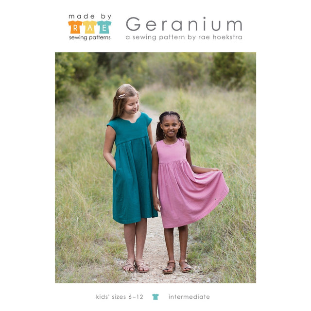 Geranium Childrens Dress Pattern By Made By Rae 6 12 Years