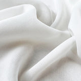 Ghostly White Viscose Nylon Soft Shirting Fabric