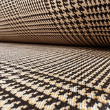 Go Large Check Orange Black Cotton Polyamine Elastane Suiting Fabric