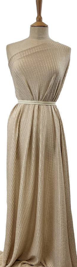Gold Polyester Elastane Stretch Dress Fabric Mannequin