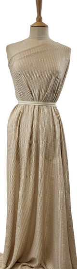 Gold Polyester Elastane Stretch Dress Fabric Mannequin