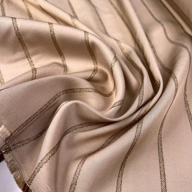 Gold Strike Viscose Polyamide Stripe Pink Italian Dress Fabric Cu Eed50B1F F839 4831 B355 E504463E4Bce
