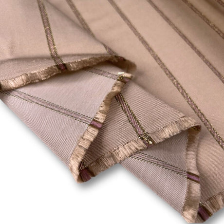 Gold Strike Viscose Polyamide Stripe Pink Italian Dress Fabric Fold E4A6B5De 6436 4Ed8 Afa3 0Dcfdec33022