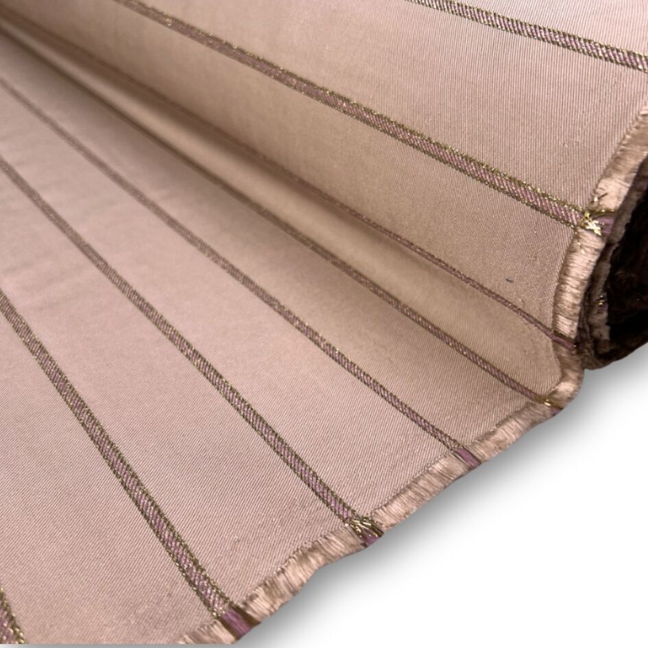 Gold Strike Viscose Polyamide Stripe Pink Italian Dress Fabric Roll 4E2658A7 E15F 4Cf6 823B 4227D2C92373