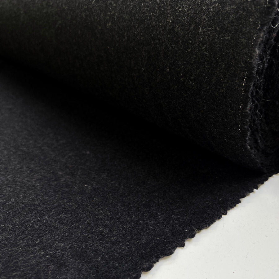 Good better best black italian wool melton coating fabric roll