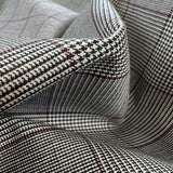Got Your Back Again Large Check Grey Wool Suiting Fabric