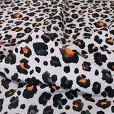 Gots Organic Jersey Leopard Grey Jersey Fabric Cu