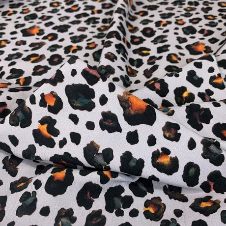 Gots Organic Jersey Leopard Grey Jersey Fabric Cu