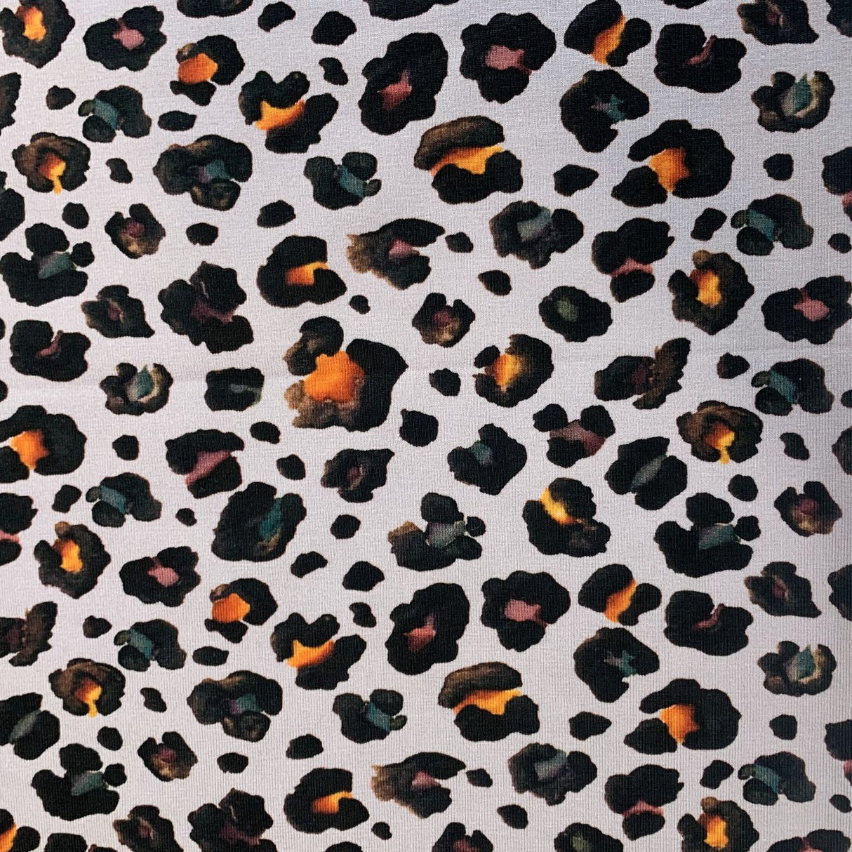 Gots Organic Jersey Leopard Grey Jersey Fabric S