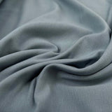 Gots Organic French Terry Dusty Blue Cotton Elastane Knitted Plain Jersey Fabric