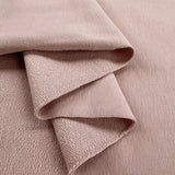 Gots Organic French Terry Dusty Pink Cotton Elastane Knitted Plain Jersey Fabric Fold