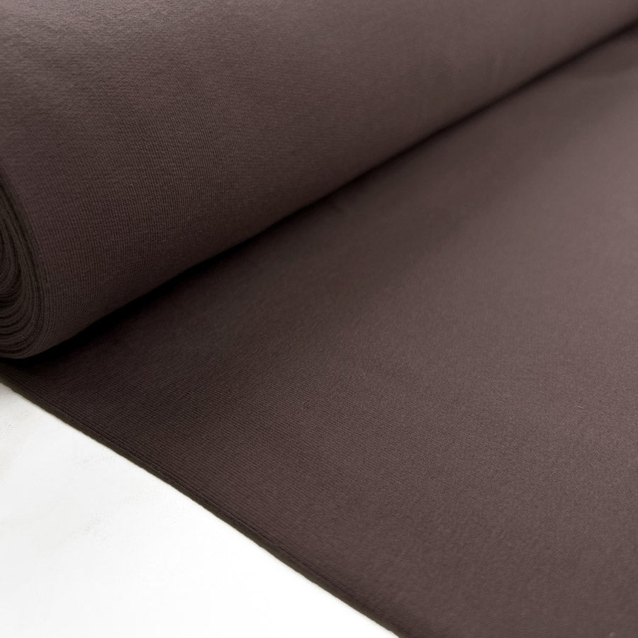 Gots Organic French Terry Dusty Plum Cotton Elastane Knitted Plain Jersey Fabric Bolt