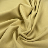 Gots Organic French Terry Dusty Yellow Cotton Elastane Knitted Plain Jersey Fabric