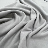 Gots Organic French Terry Grey Cotton Elastane Knitted Plain Jersey Fabric