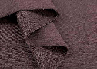 Gots Organic French Terry Mauve Cotton Elastane Knitted Plain Jersey Fabric Fold