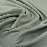 Gots Organic French Terry Sage Cotton Elastane Knitted Plain Jersey Fabric