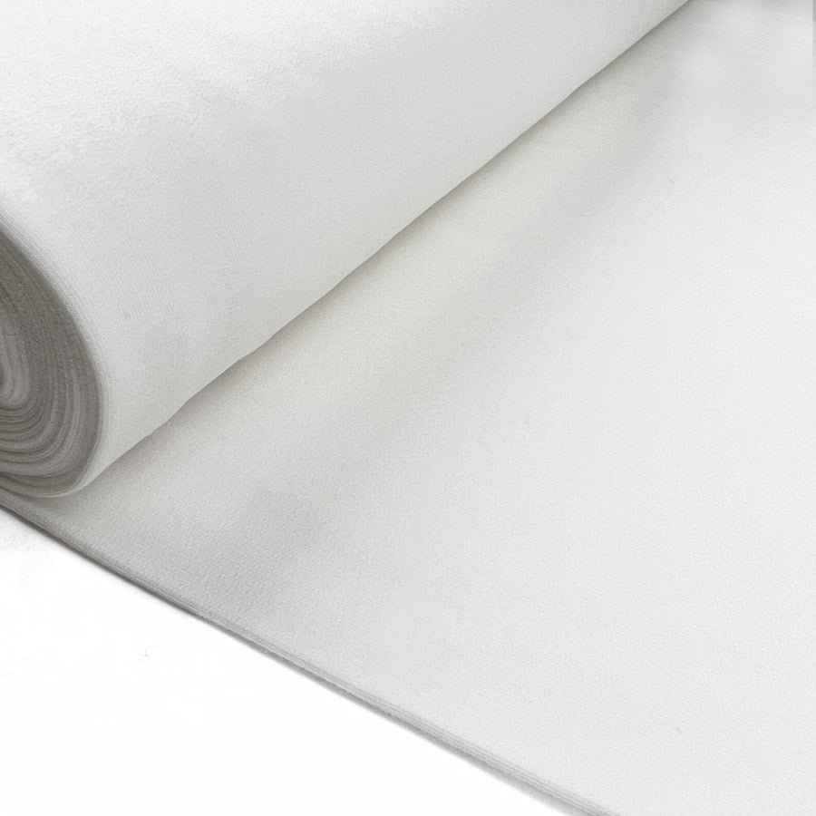 Gots Organic French Terry Soft White Cotton Elastane Knitted Plain Jersey Fabric Bolt