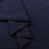 Gots Organic Jersey Navy Blue Plain Cotton Elastane Knit Jersey Fabric Fold