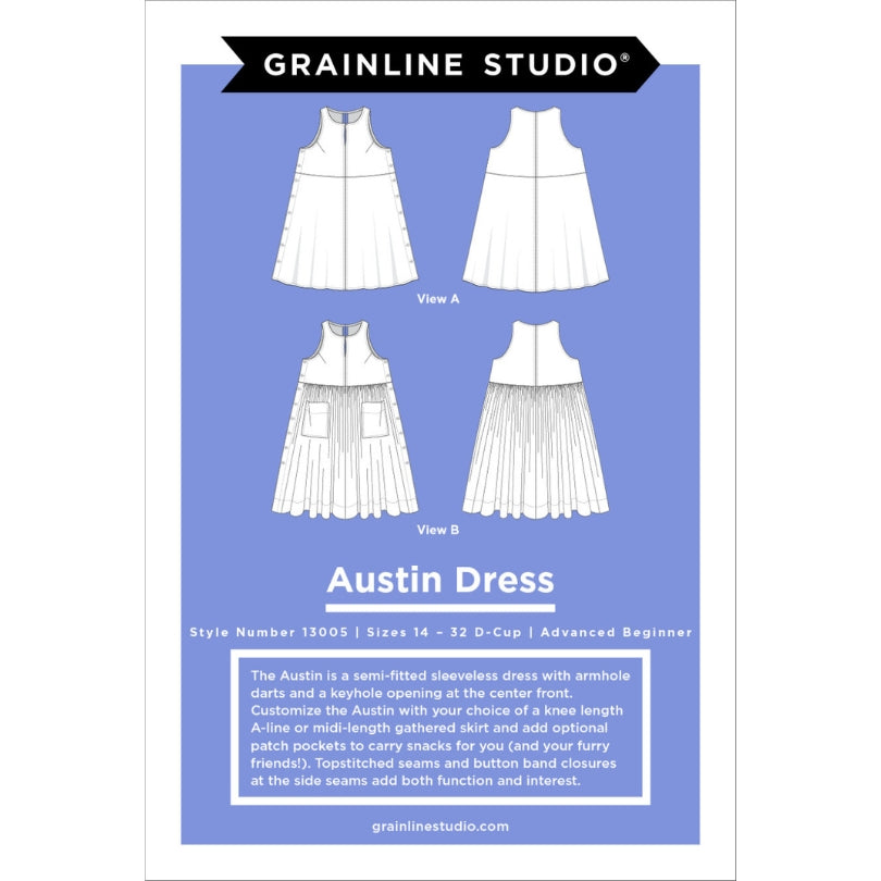 Grainline Studio Austin Dress Pattern 14 32 Cover