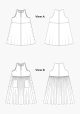 Grainline Studio Austin Dress Pattern 14 32 Sketch