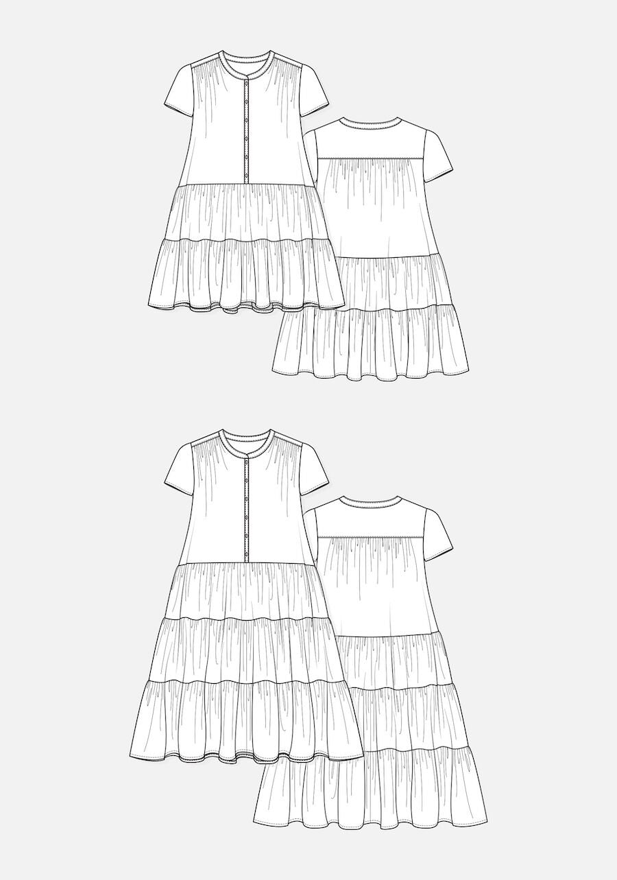 Grainline Studio Poppy Dress Pattern Us 0 18 Sketch