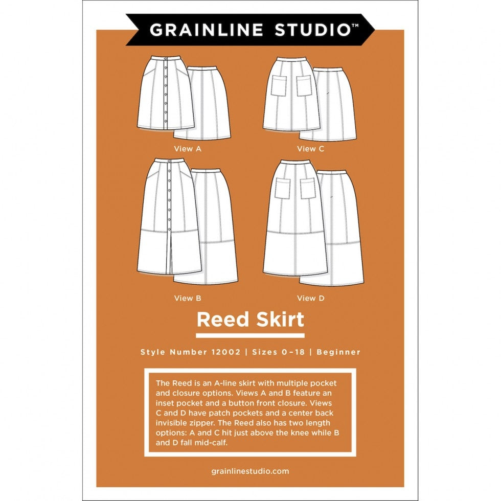 Grainline Studio Reed Skirt Pattern Us 0 18 Cover