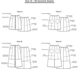 Grainline Studio Reed Skirt Pattern Us 14 30 Sketch
