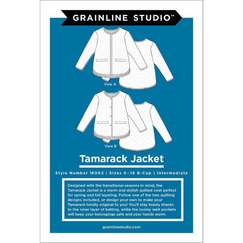 Grainline studio tamarack jacket pattern 0 18 cover