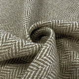 Great British Brown Yorkshire Wool Tweed Herringbone Suiting Fabric Twist