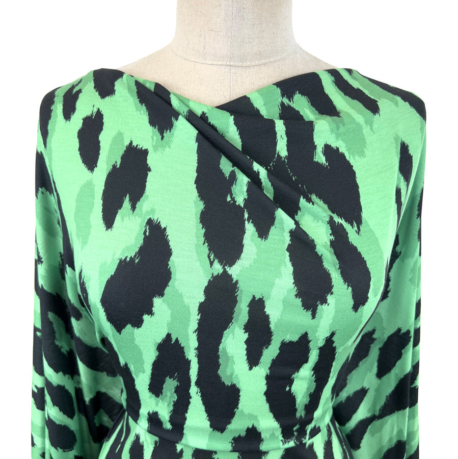 Green White Polyester Jersey Envy Chest
