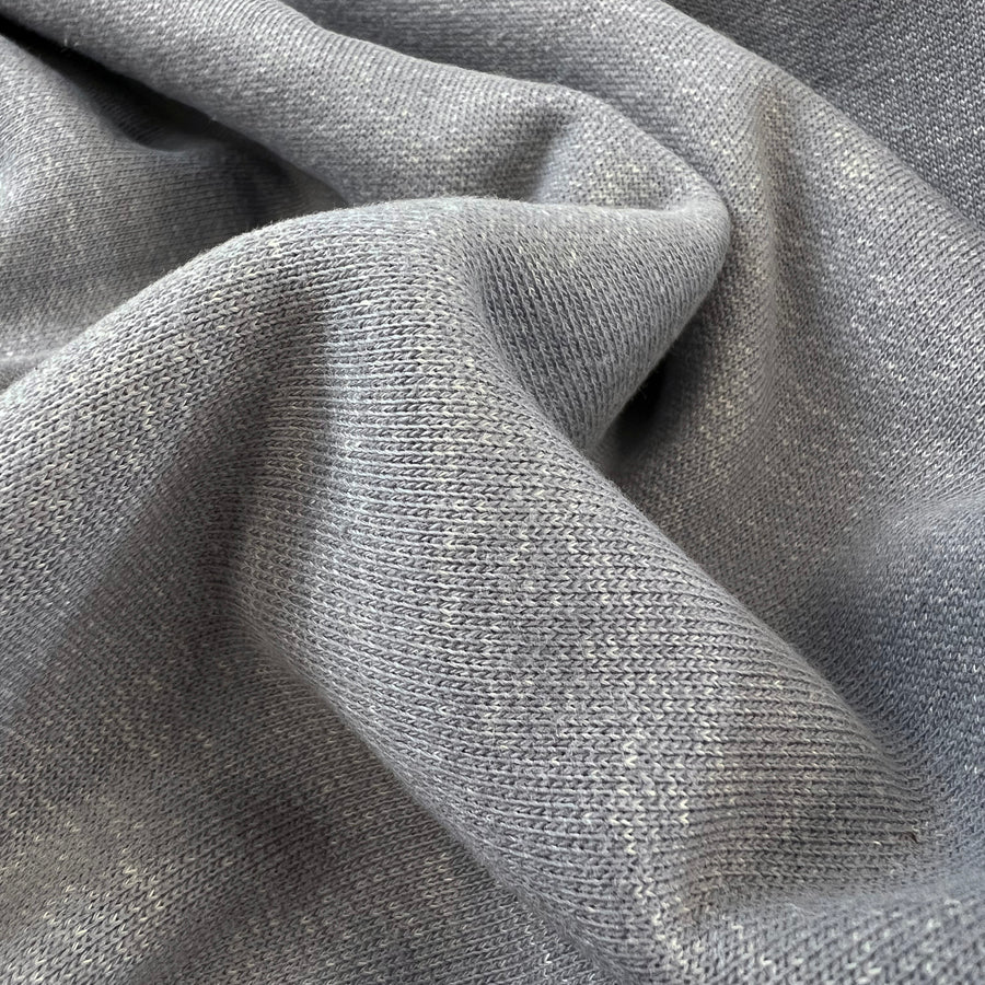 Grey Cotton Elastane Marl Sweatshirt Fabric