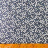 Grey Floral Cotton Dress Fabric  Poplin Print Jaslynn Grey Ruler