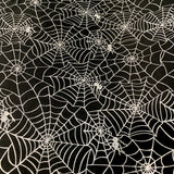 Halloween Web Black Silver Polyester Fabric S 2