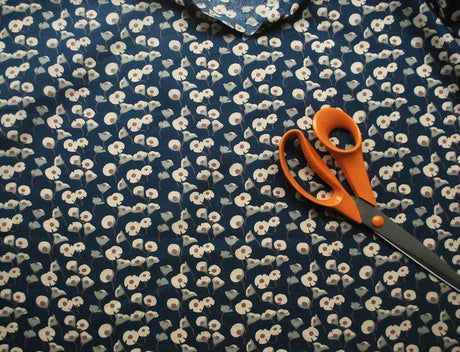 Hanakotoba Japanese Floral Cotton Fabric Petrol Blue W 4997C13A A781 4Bec 8A93 4276Bf659044