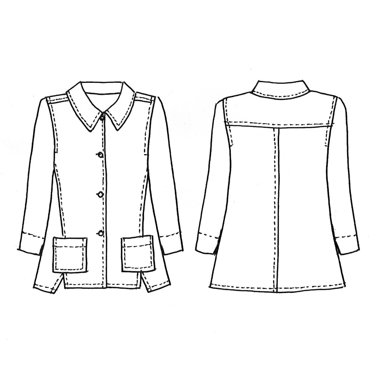 Harlow shirt tessuti sketch
