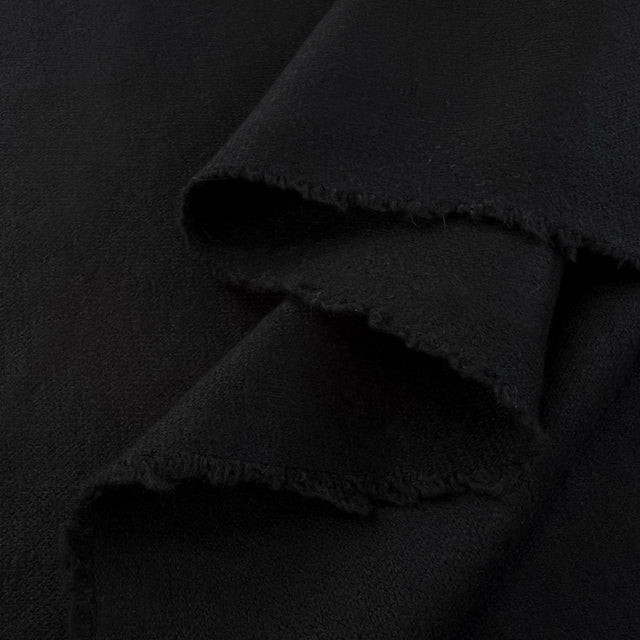 Harmony Knits Black Viscose Polyester Polyamide Soft Knitted Jersey Fabric Fold